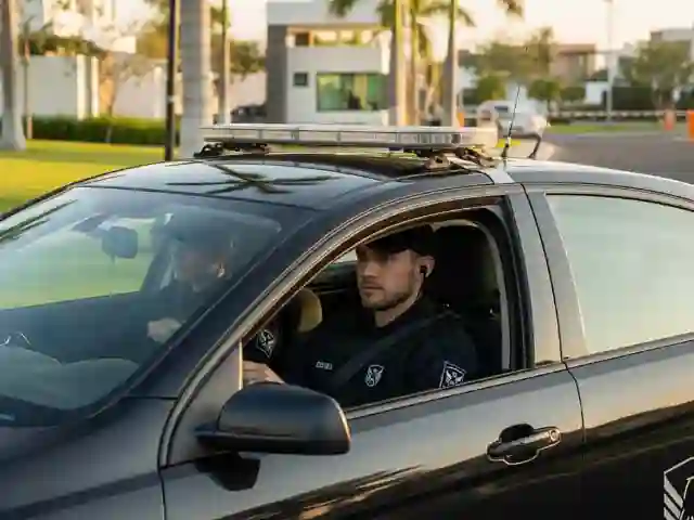 Unidad móvil de patrullaje preventivo rotulada recorriendo fraccionamiento en CDMX